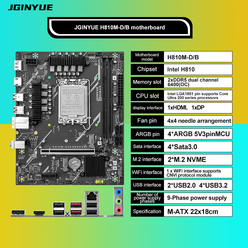Lga1851 Gaming Motherboard - Płyta główna H810 Intel LGA1851 DDR5