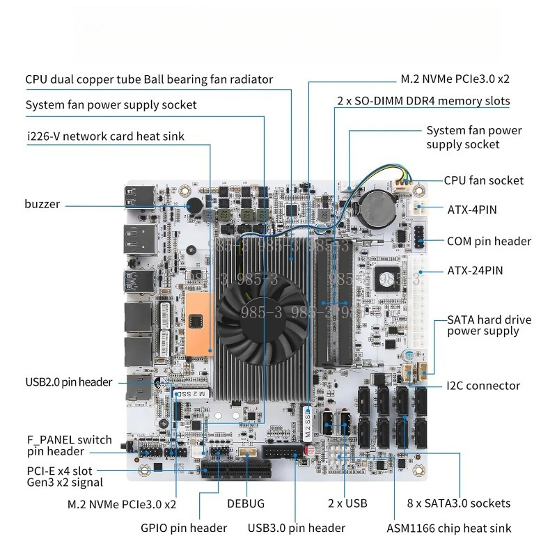 Płyta główna Mini ITX White M1 – Mini Itx Dual 2.5G Nas Motherboard recenzja i cena
