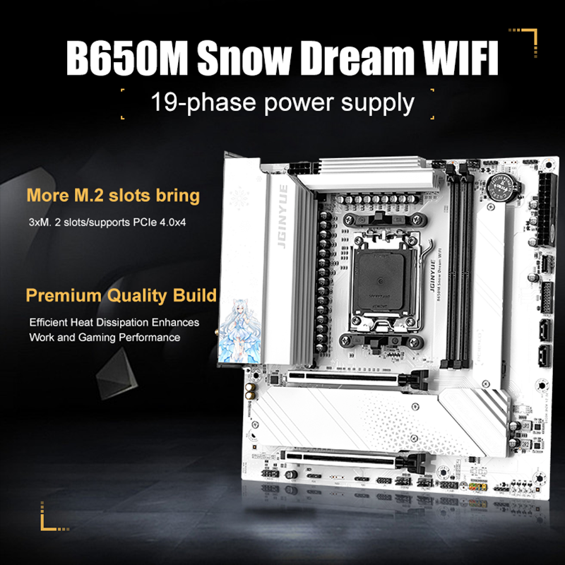 Płyta główna JGINYUE B650M Sno – Am5 Micro Atx Pcie 5.0 Motherboard recenzja i cena