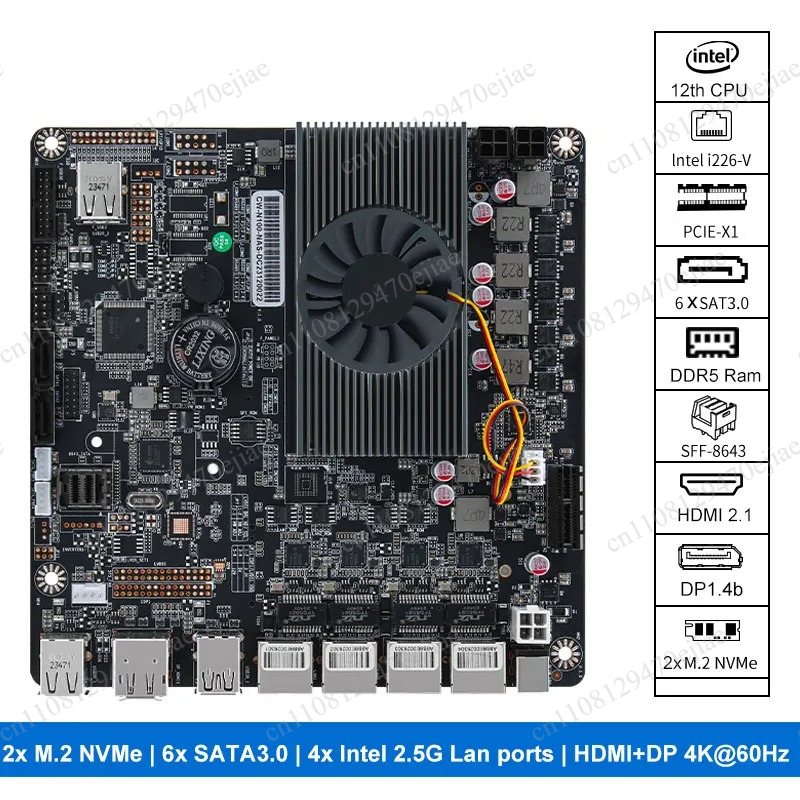Płyta główna N100 Mini ITX NAS – Mini Itx Dual 2.5G Nas Motherboard recenzja i cena